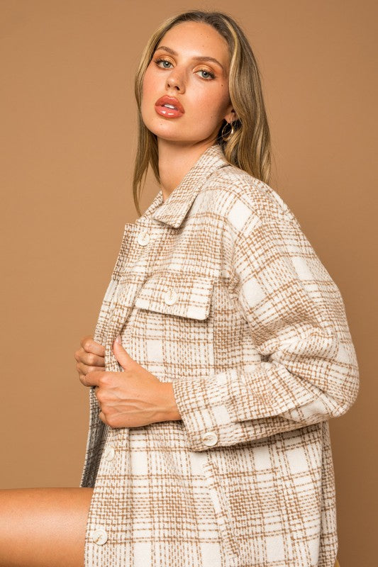 Long Shacket with Front Pockets