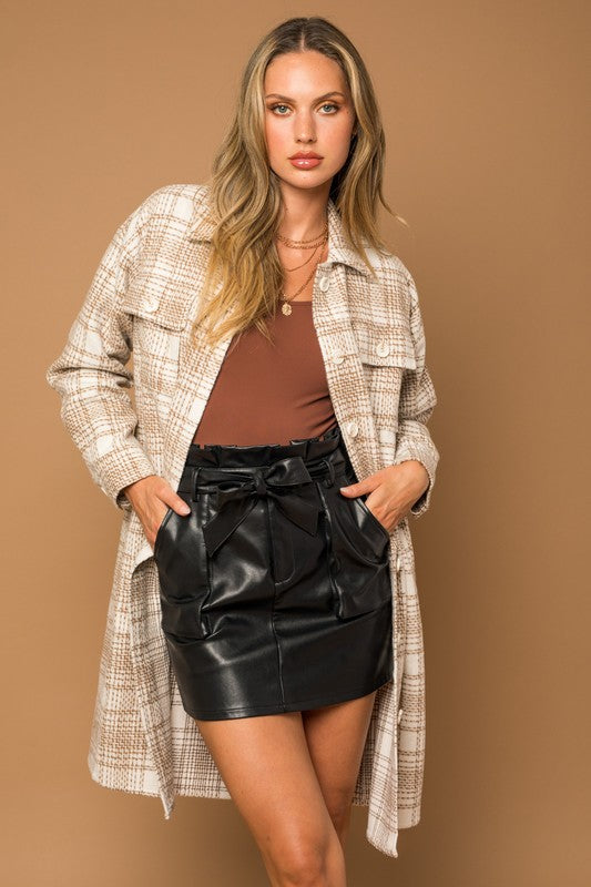 Long Shacket with Front Pockets