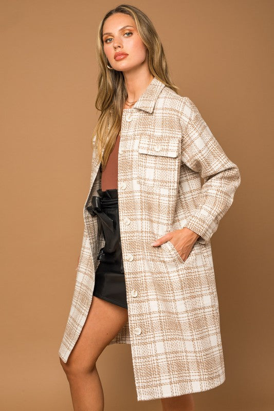 Long Shacket with Front Pockets