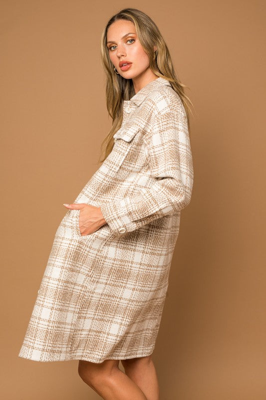 Long Shacket with Front Pockets